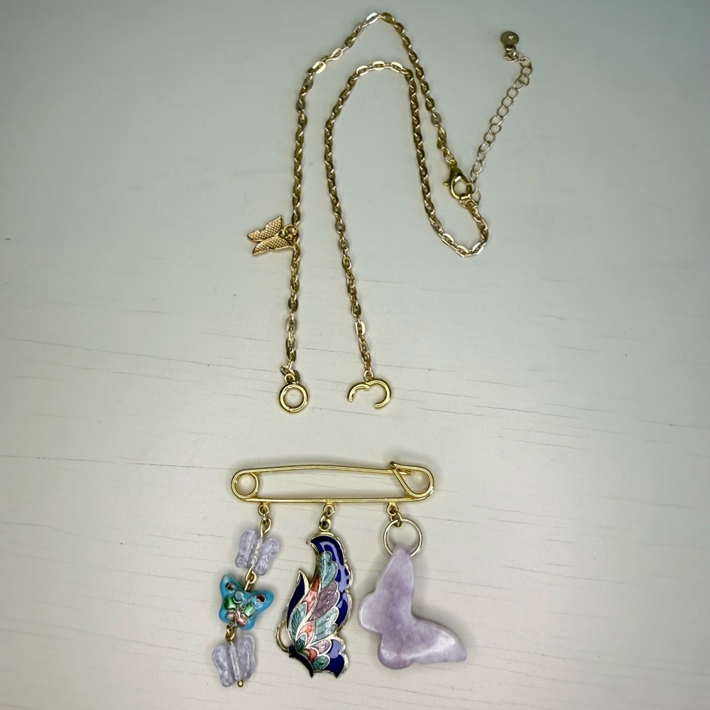 Butterfly Charm Transformer Necklace #70